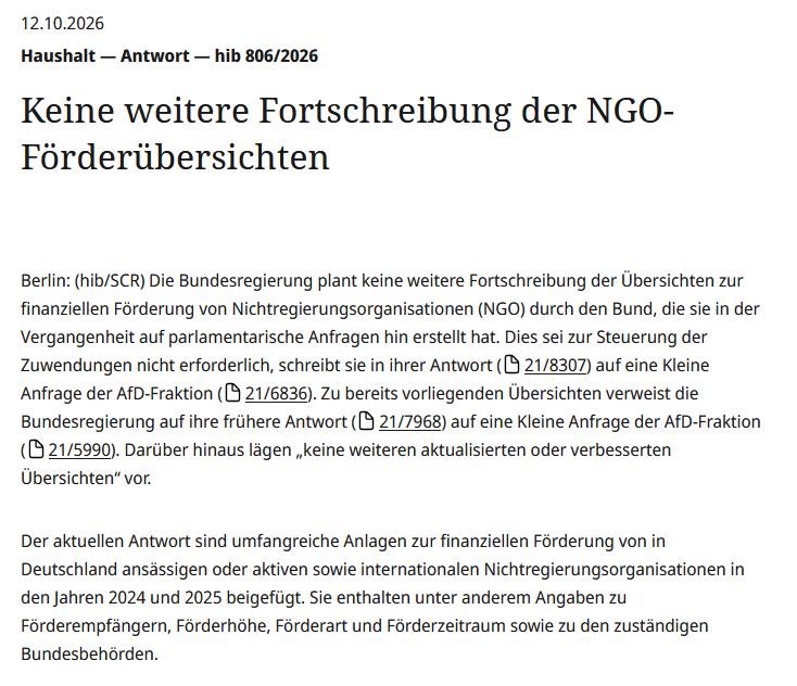 VDemokratie's tweet photo. Der Bundesregierung ist es vollkommen gleichgültig, wie das hart erarbeitete Steuergeld im NGO Sumpf versickert.

Darum wird es auch zukünftig keine aktuell geführte Übersicht über diesen Finanzierungssumpf geben.

Ich habe 551 Fragen! https://t.co/1Z40rjGs3o