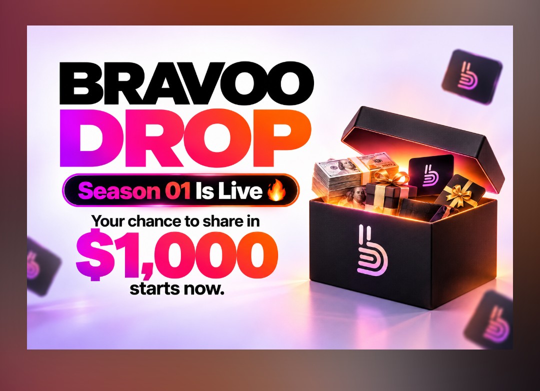 IyaboSode1234's tweet photo. 🚀🔥 BIG NEWS! BRAVOO DROP SEASON 01 IS LIVE! 🎉💰

💸 A chance to share in $1,000 is here!

🎁 Don't miss out on the excitement! Join the Bravoo community and explore this opportunity.

🔥 Are you ready? Let's go! 🚀

👉 Follow @BravooOfficial for updates.

#BravooDrop #Bravoo https://t.co/l47qVemkFM