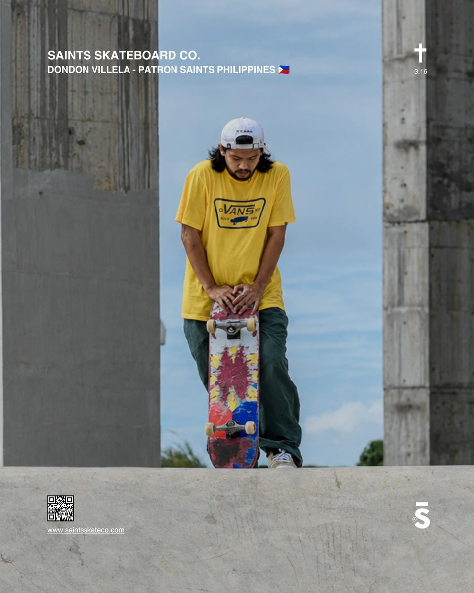 SaintsSkateCo's tweet photo. 🇵🇭 Meet Don Don Villela.

Skateboarder, coach, and community advocate dedicated to growing skateboarding for over 20 years. 🛹🔥
This is what Patron Saints is all about.

👉 Visit our website to learn more  https://t.co/dTeLU2KSa4

#skateboarding #patrons #saintsskateco https://t.co/ubogbzGaEE