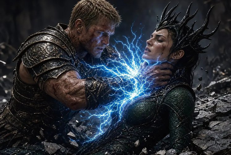 finzyy22's tweet photo. Thor's throne room fight against Hela proves Marvel writers completely forget how elemental powers work in close combat.

He had her in grabbing distance multiple times and never once channeled a localized shock straight into her brain stem.

Watching a literal God of Thunder fight like a basic street brawler when he holds infinite voltage in his hands is infuriating.

They had to disable his battle IQ just so Asgard could be destroyed for plot reasons.