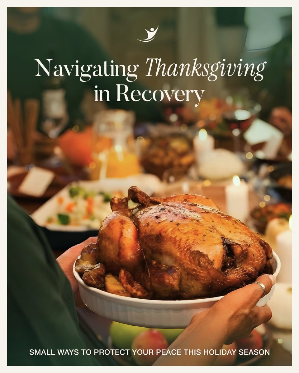 CCFAddictions's tweet photo. Thanksgiving can be hard in recovery. Family dynamics, alcohol at the table, and social pressure can become triggers.
Have a plan: know your limits, prepare a response, and permit yourself to step away.

You don't have to face it alone.
+1(613) 707-1001
https://t.co/aDndfm2Cw1 https://t.co/niBMMQKJpd