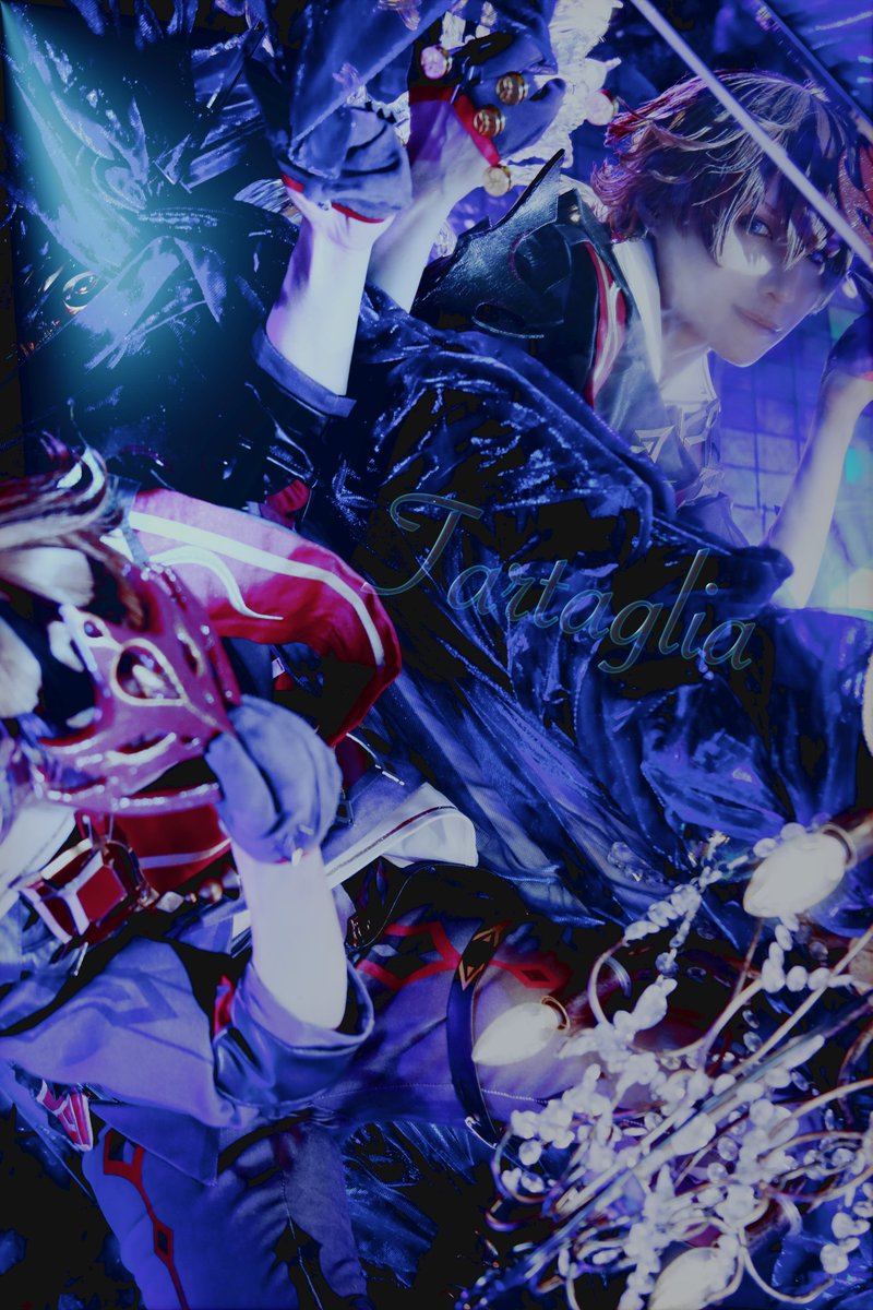 shanmugi000's tweet photo. cosplay/原神/タルタリヤ（邪眼）
　　　Another Side

Photo:@8after7korobi さん
#GenshinImpact #Tartaglia 
右上は鏡に映した姿で、左下が実体です！ https://t.co/J6qyooc4JE