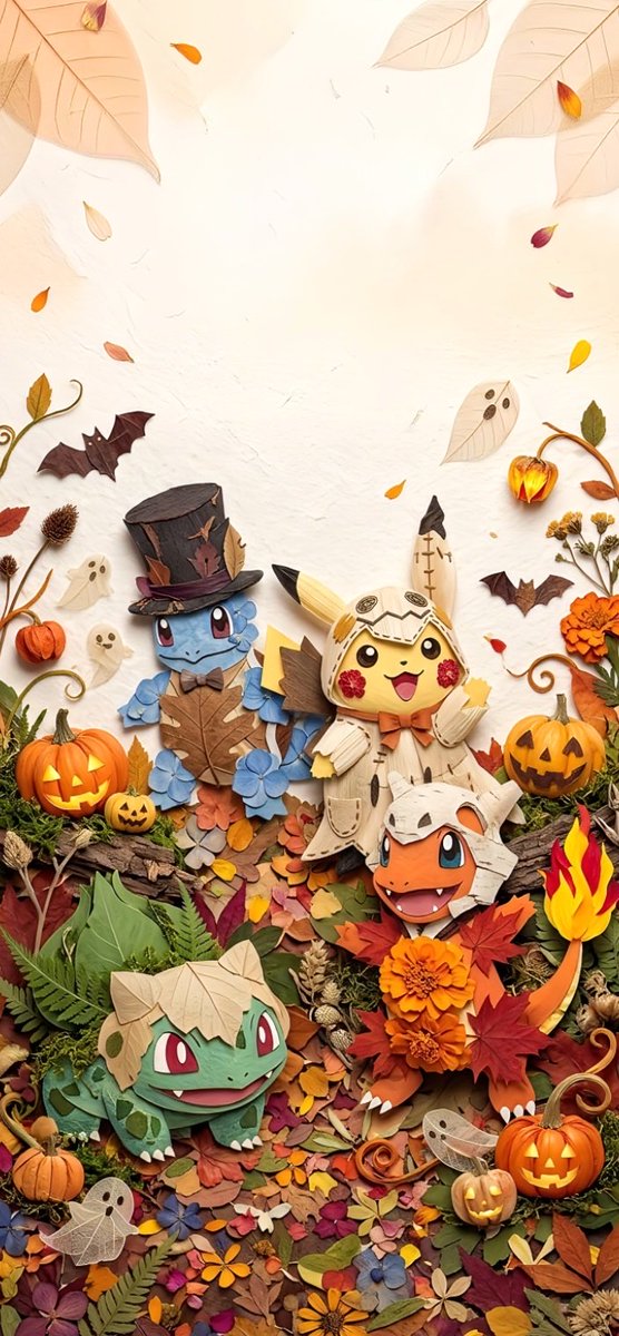 Kenkenpa5678's tweet photo. 流行中の…ご自身の推しポケで
フラワーアレンジメント風
ハロウィンモチーフのスマホ壁紙がつくれるやつ🎃

プロンプトはALT参照
(最初と二枚目の画像ALT記載のプロンプトを繋げて使用してください)

お好きなポケモンのARかスクショと一緒にGeminiにお願いするだけ！

是非お試しを🙇‍♂️

#PokemonGO https://t.co/lv83HFKEVd