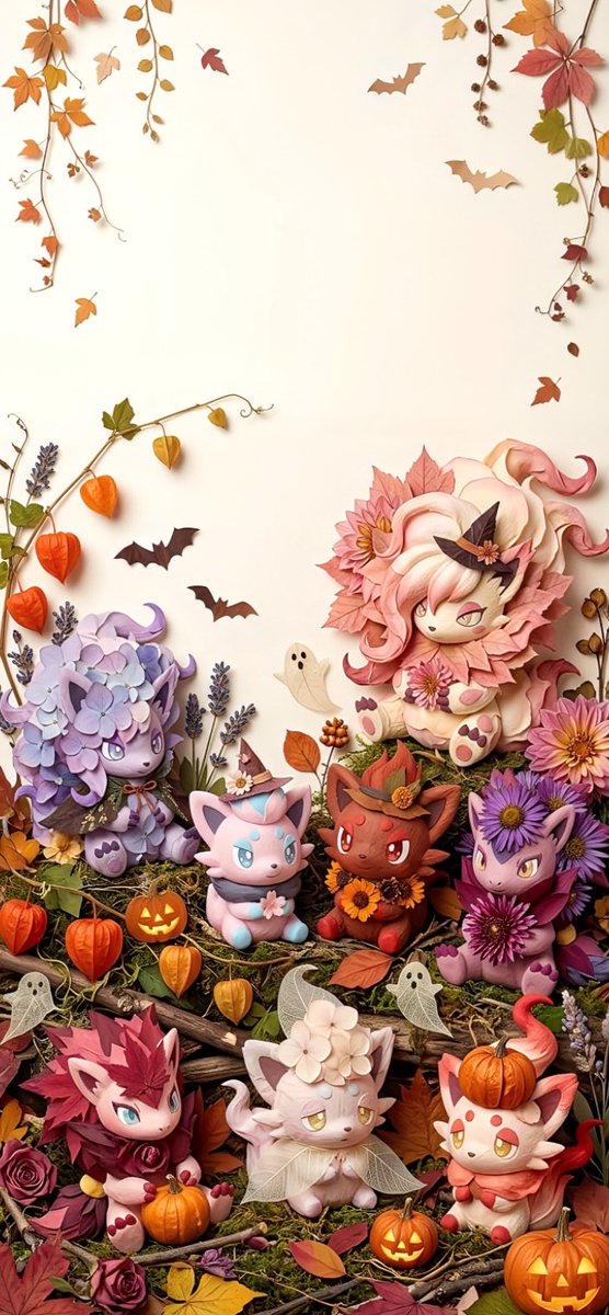 Kenkenpa5678's tweet photo. 流行中の…ご自身の推しポケで
フラワーアレンジメント風
ハロウィンモチーフのスマホ壁紙がつくれるやつ🎃

プロンプトはALT参照
(最初と二枚目の画像ALT記載のプロンプトを繋げて使用してください)

お好きなポケモンのARかスクショと一緒にGeminiにお願いするだけ！

是非お試しを🙇‍♂️

#PokemonGO https://t.co/lv83HFKEVd