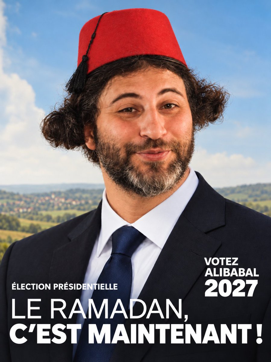 BolbBilal's tweet photo. Je rendrais le ramadan obligatoire dès la maternelle à la cantine scolaire même pour les non-musulmans.
Économies anticipées : 35 milliards par an.
2027, votez Babal ! https://t.co/D563aWxWjE