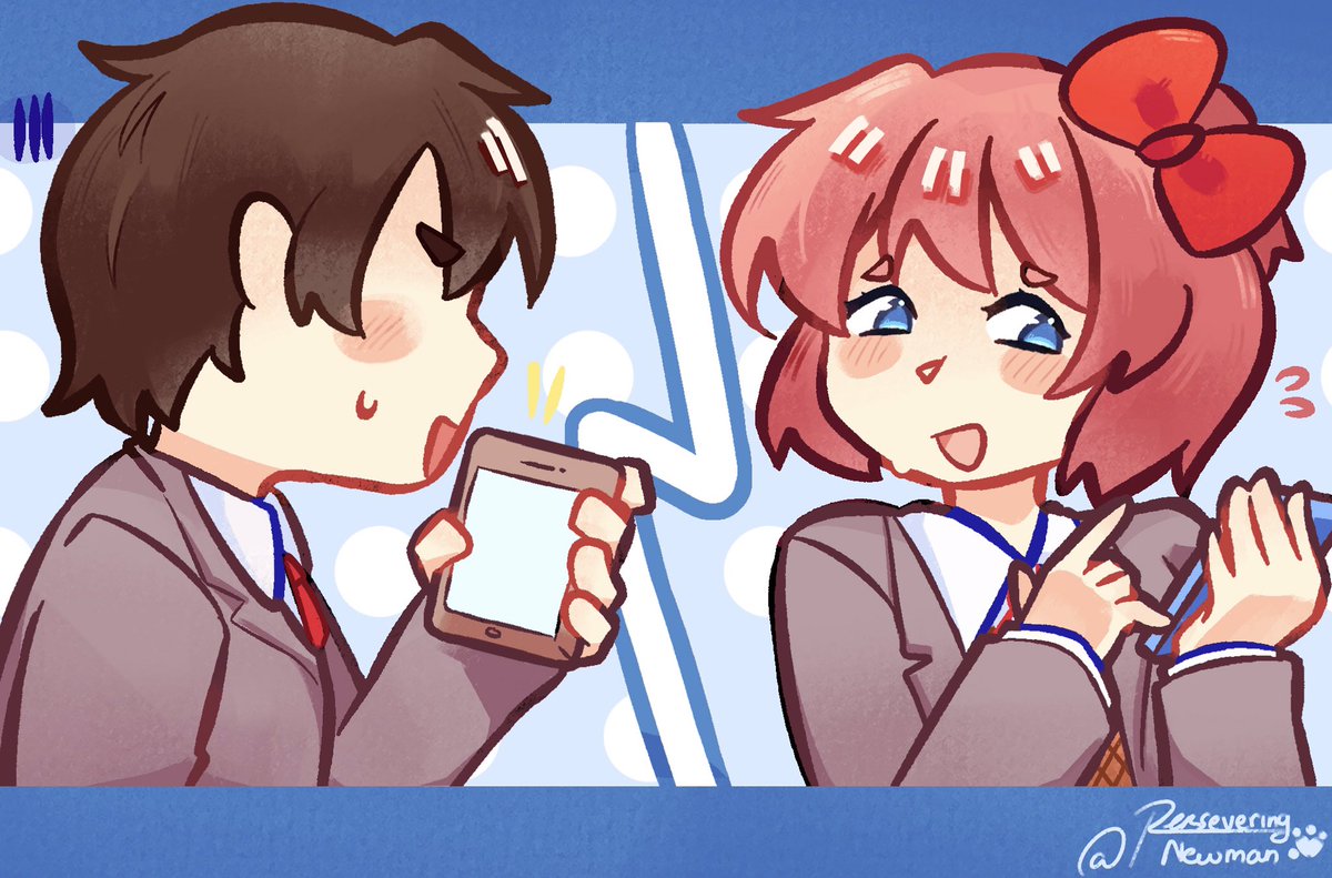 Thatoneunwanted's tweet photo. Got something to tell you, got something to say! >_<

#Ddlc #McSayo https://t.co/E4of1BEp3z
