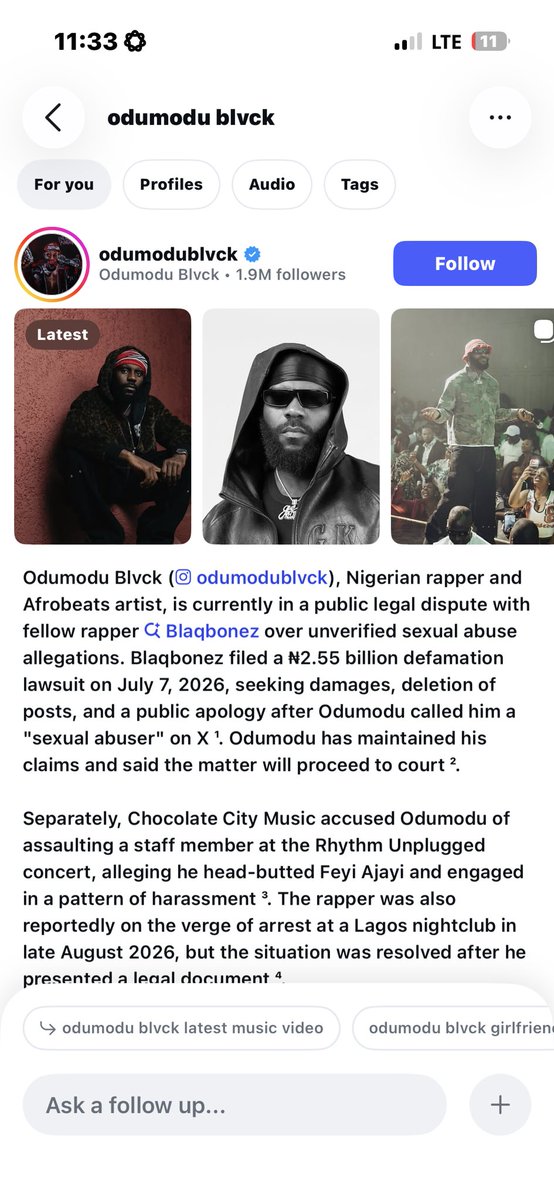 Ka2biaa's tweet photo. I searched Odumodublvck on instagram and this is what pops up 

What has this guy done to his career??? Fgs!!! 

Is this what Odumodublvck will now be known for ??? https://t.co/0G2tmfnyKL