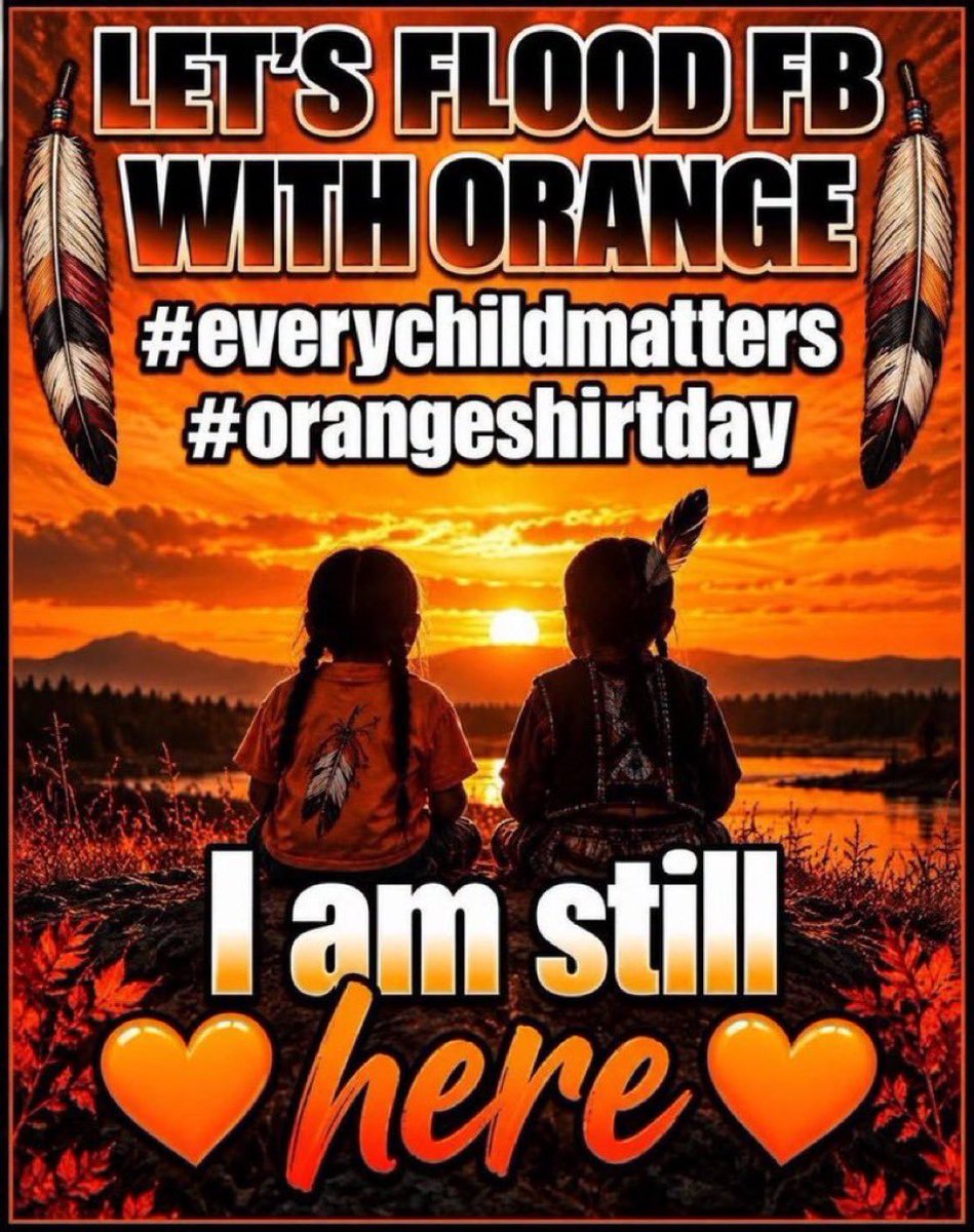 native_soul_ame's tweet photo. I am still here. 🧡 We remember. We honor. Every Child Matters. 🪶 https://t.co/lNYGeG48DN