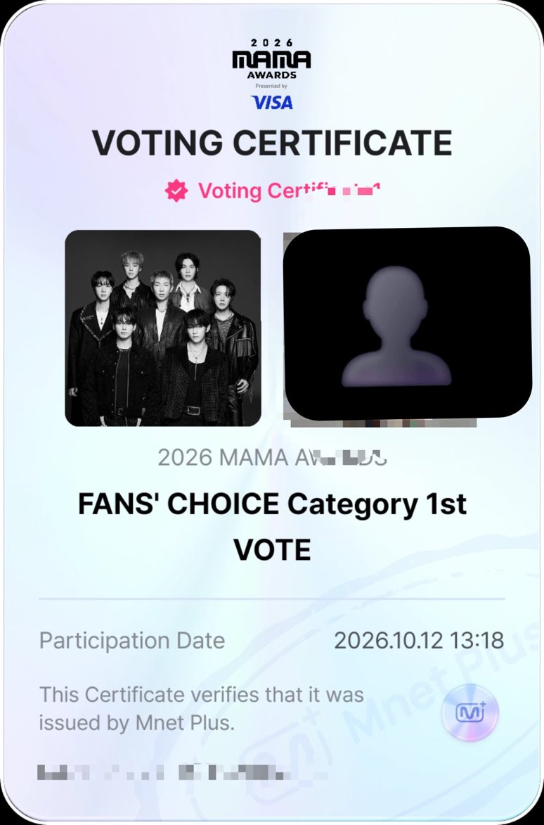 LiLiibts7's tweet photo. I vote #BTS for Fan’s Choice Male at #2026MAMAVOTE https://t.co/2CtSStGWHt