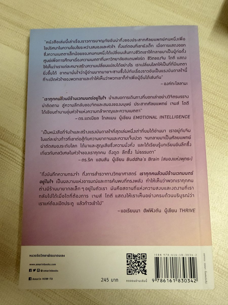 kmpfglsh's tweet photo. 🚪Into the Magic Shop — Dr. James R. Doty
หนังสือที่ผสมผสานวิทยาศาสตร์และความเป็นมนุษย์ ที่จะช่วยเปิดมุมมองใหม่เกี่ยวกับการใช้ชีวิตและการเยียวยาจิตใจ

📍สภาพ: 95%
(ราคาปก 245 บาท)
💌 ราคาส่งต่อ 140 บาท 💌

#ส่งต่อหนังสือมือ2 #หนังสือมือ2 #หนังสือพัฒนาตัวเอง #ส่งต่อหนังสือ https://t.co/OUGVMzsKEQ