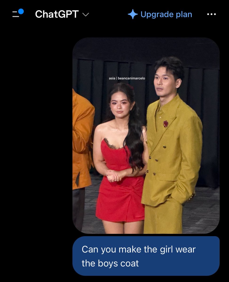wilbearchives_'s tweet photo. EWAN KO SAYO CHATGPT😭😭 BAT NGA NAMAN KASI GANON YUNG PROMPT KO😭 TAWANG TAWA AKO POTEK, BASTA NA ANG PROMPT EH, HABANG NASA BACKRIDE BA NAMAN NG TRIKE TINYPE😭🤣

SORRY DAWD HAHHHAHAHA GUSTO KO LANG NAMAN MAKITA ANG RESULT

GABI NG PEEMAK
GABI NG PEEMAK
#PeeMakPH #WilBea https://t.co/rTq618j336