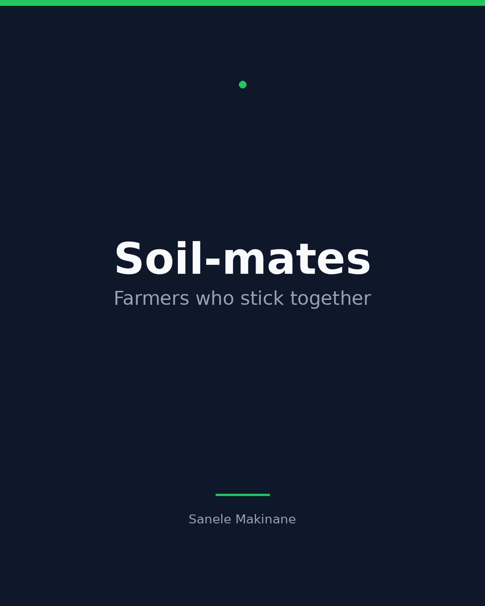 SaneleMakinane's tweet photo. Soil-mates: farmers who stick together.
Best harvests grow from shared know-how — tips over the fence, seed for a neighbour.
Who's your soil-mate in work or life?
#Farming #GreenLiving #Wordplay https://t.co/GhAyHB5pw7