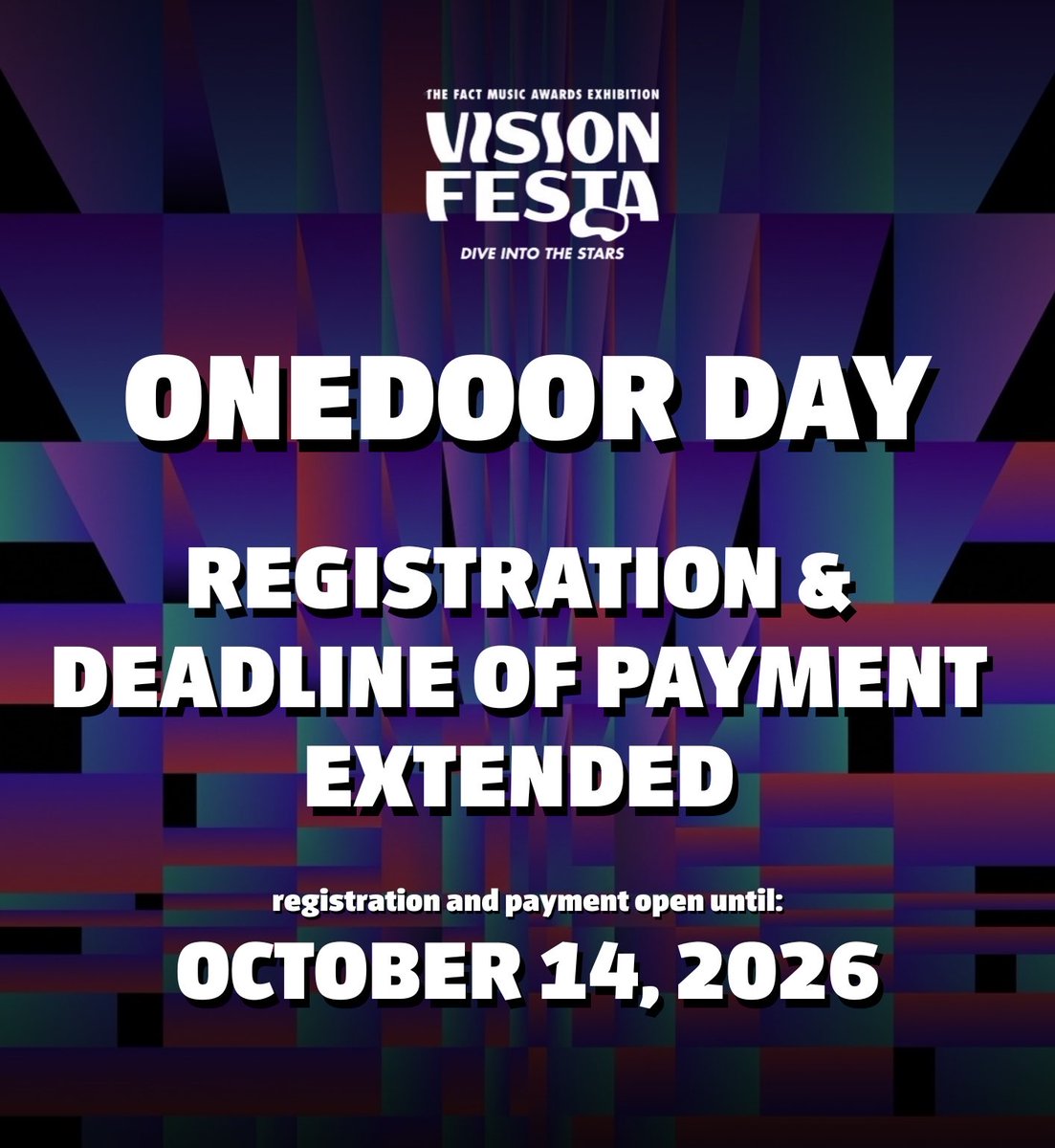 HOME06070's tweet photo. 💙 WE HEARD YOU, ONEDOOR! 

Registration &amp; payment extended until Oct 14, 2026! 

Complete your registration and full payment by the deadline or your registration will be cancelled. https://t.co/wPdyGFFSfM