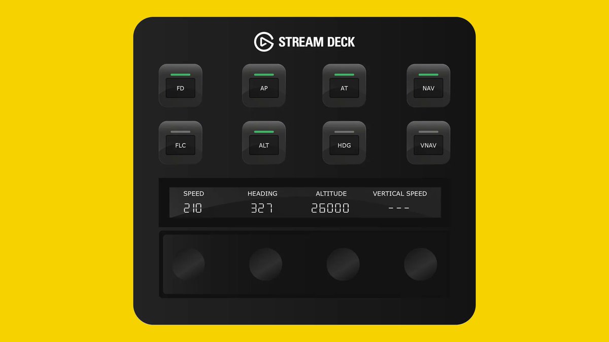 simflight's tweet photo. ✈️ Flying the Synaptic A220 in MSFS? Flight Panels has 3 Stream Deck tools for you:

🖥️ 515+ system controls across 19 pages
🎛️ Dedicated A/P panel for Stream Deck +
📷 AeroLens Pro camera views 

Explore all three: https://t.co/Dan78TAnbt https://t.co/BdWc1Tkfir