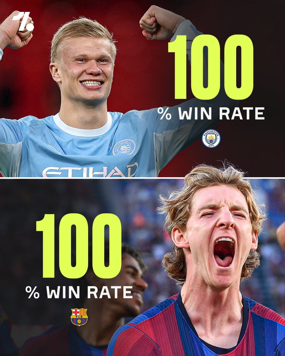 Eminaemirbr's tweet photo. Samo dva tima u pet najjačih evropskih liga imaju stopostotan učinak u prvenstvu do sada 👀💯

🏴󠁧󠁢󠁥󠁮󠁧󠁿 Man City
🇪🇸 Barcelona
#barcelona #mancity #football https://t.co/VzlDB6Tz01