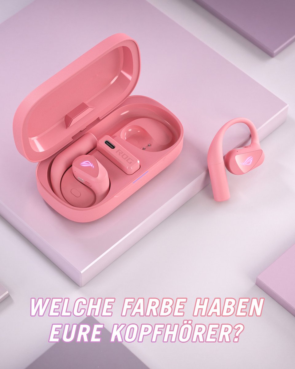 asusrogde's tweet photo. Okay, but make it PINK! 🌸
⁣
Die #ROGCetraOpenWirelessEarbuds kommen bald auch in Dusk Pink und wir sind obsessed. 💖🎧⁣ Entwickelt für eure Gaming-Sessions, Playlists und jeden Moment dazwischen. ✨⁣
⁣
Ready für euren Pink Era Moment? 👀💅🏻
⁣
#ROGGamingEarbuds #Gear https://t.co/sMv9VdLqCT