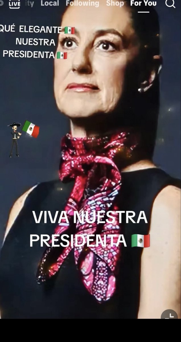 RogelioDelgad0's tweet photo. BUEN DIA CON LA ELEGANCIA , PORTE Y CULTURA DE NUESTRA PRESIDENTA CLAUDIA SHEINBAUM. https://t.co/OtomLb6wFl