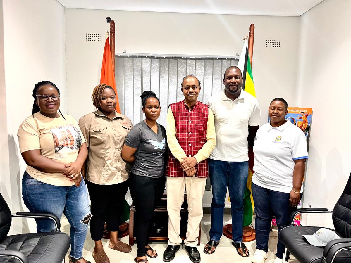 IndiainZimbabwe's tweet photo. Sh. Dina Nath Barnwal, Head of Chancery bid farewell to five officials from Zimbabwe’s Ministry of Youth Empowerment, Development and Vocational Training as they prepare to embark on their ITEC-sponsored training at the Entrepreneurship Development Institute of India (EDII), from 14–27 October 2026. 

The programme focuses on strengthening skills in informal sector enterprise, entrepreneurship and local economic development. 

We wish them every success in their learning journey in India! 

@MEAIndia @ITECnetwork @IndianDiplomacy @diaspora_india @myedvt