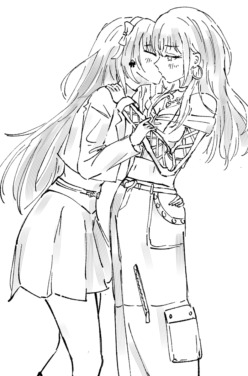 ikuyoryo's tweet photo. so houka tiptoes when she kisses nagi #millsage https://t.co/5YZUBU91FL