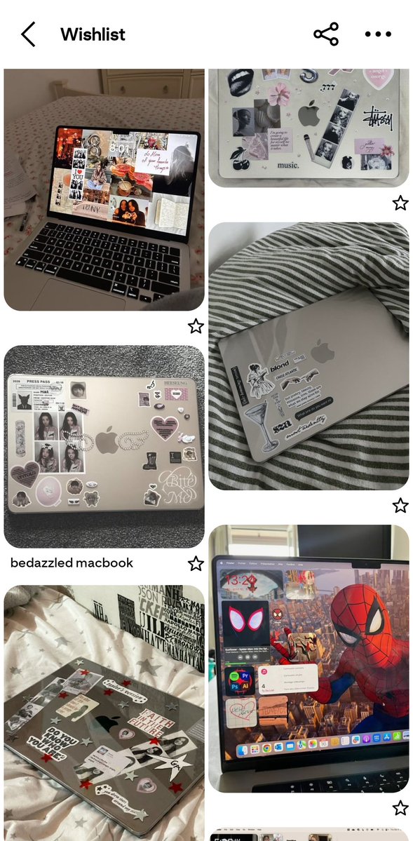 spiritchihiro's tweet photo. made a pinterest board for how i wanted to decorate my future macbook while i was manifesting one not even joking had it in my hands within 3 days of putting that board together. https://t.co/eGiD8M3kFu