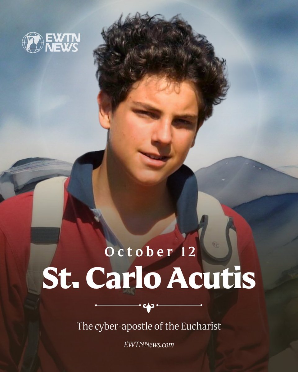 EWTNews's tweet photo. St. Carlo was known among his friends and family as being incredibly humble and kind. He was approachable and friendly – not proud and distant. He wanted to reach people where they were in their journey of faith. With a deep love for God and for others, Carlo had a desire to evangelize to the world.

Pope St. John Paul II called Christians to a new evangelization. When he was only eleven years old, Carlo answered this call to the new evangelization by designing a website that included 150 Eucharistic miracles. He completed the website the year before he died.

Since that time, his website has been turned into a traveling exhibition that has been to many countries on five continents. Countless people have been strengthened in their faith due to this website and exhibition. Even as a teenager, Carlo was able to reach the world with the message of Jesus.

St. Carlo experienced much suffering at the end of his life. As Carlo was dying of leukemia, a doctor asked him about his pain. He responded, “There are people who suffer much more than me.”

https://t.co/Uftsw6875x