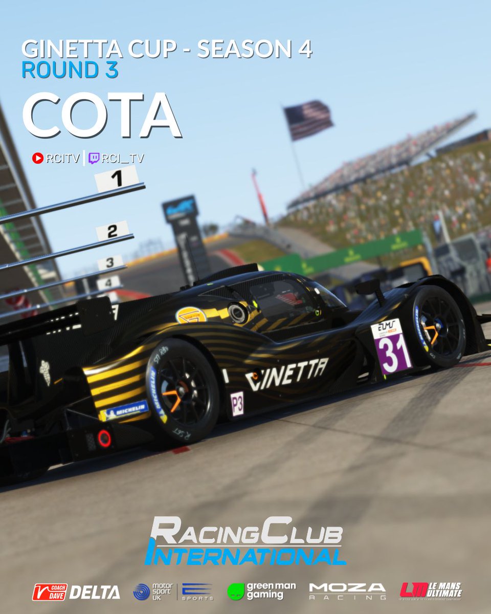 RCI_Racing's tweet photo. To the states for round 3 🦅 

Want to race with us or watch some of our online events?
🌐 Link in Bio 👆 
.
.
.
@greenmangaming @coachdavesetups @motorsportukesports_ @moza_racing_official @lemansultimate

#SimRacing #iRacing #AssettoCorsa #Lemansultimate #Motorsport https://t.co/nnC71WaRX6