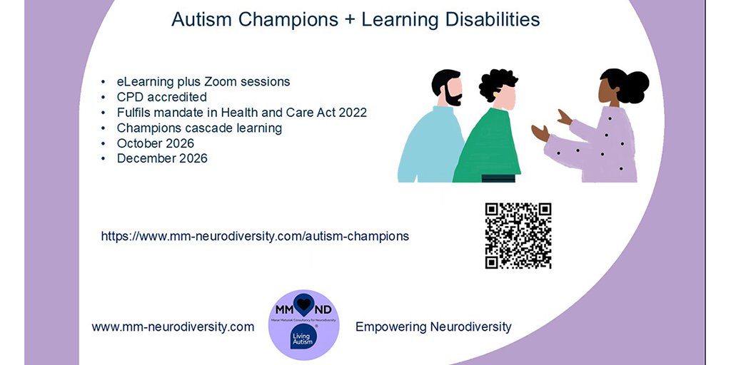 AutismEye's tweet photo. Autism Champions courses can help organisations fulfil legal #training requirements. They’re available now from Manar Matusiak at @LivingAutismuk. #autism #Send #neurodiversity
https://t.co/chGmZRVYC1 https://t.co/6fGrEKX08H