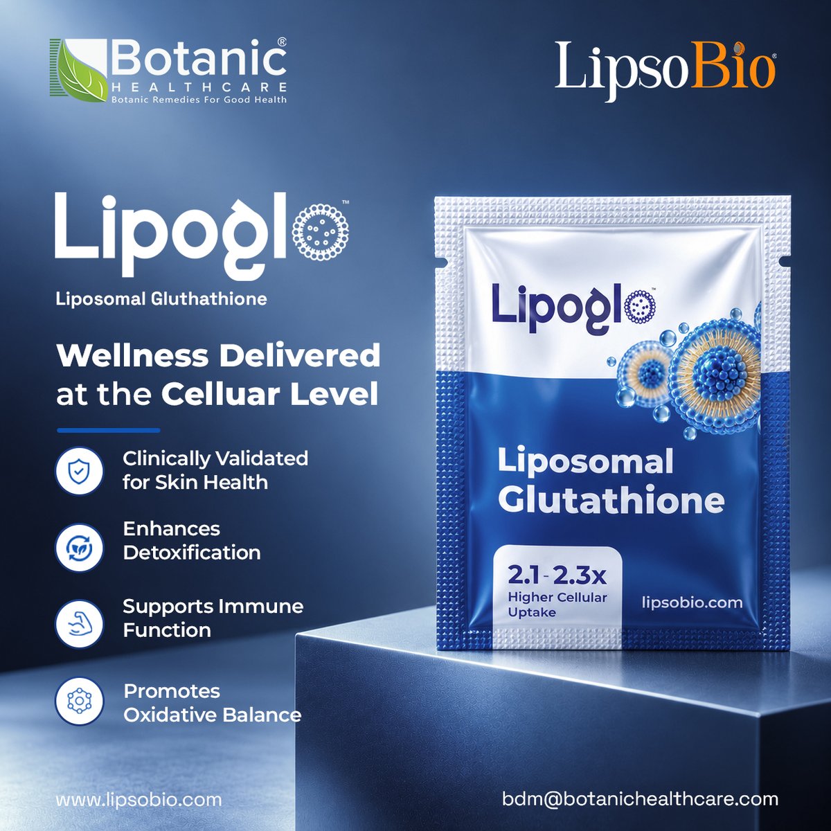 BotanicHealthc1's tweet photo. 𝖦𝗅𝗈𝗐 𝖿𝗋𝗈𝗆 𝗐𝗂𝗍𝗁𝗂𝗇, 𝗂𝗇 𝖿𝗅𝖾𝗑𝗂𝖻𝗅𝖾 𝖿𝗈𝗋𝗆𝖺𝗍𝗌.

𝖫𝗂𝗉𝗈𝗀𝗅𝗈™ brings liposomal glutathione into a versatile powder form for sachets, pouches, effervescents, functional blends, and other 𝖼𝗈𝗇𝗏𝖾𝗇𝗂𝖾𝗇𝗍 𝗌𝗎𝗉𝗉𝗅𝖾𝗆𝖾𝗇𝗍 𝖿𝗈𝗋𝗆𝖺𝗍𝗌. https://t.co/C4djgO70U1