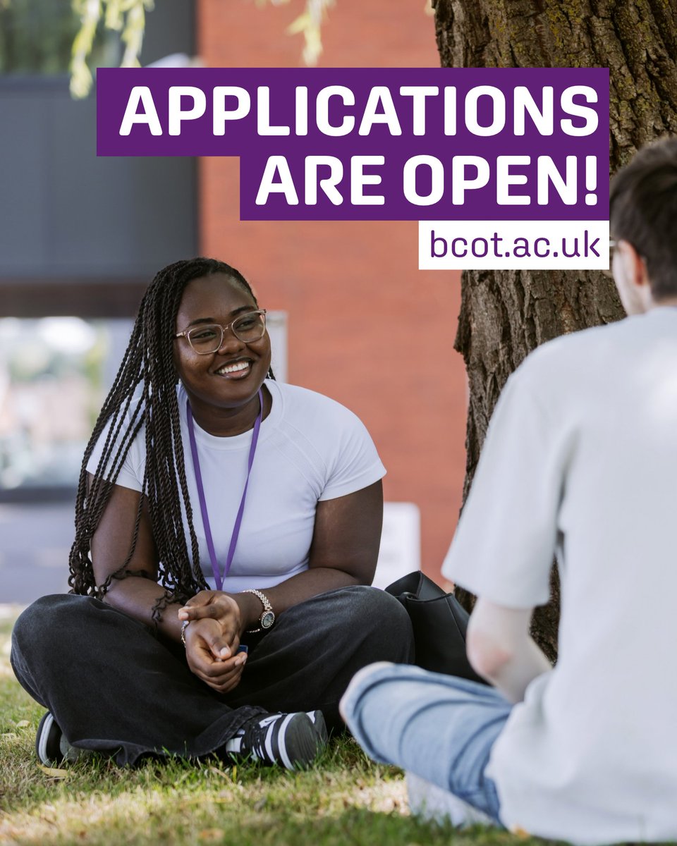 bcot's tweet photo. Want to secure your place for next September?

Our applications for 2027/2028 are now open! Visit https://t.co/xwrZYDrhjE to view all our courses and make your application.

#BCoT #ApplyNow #BasingstokeCollege #ApplicationsOpen https://t.co/aFRx6hfNju