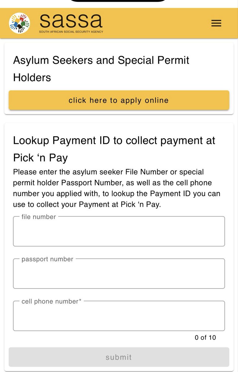 Amahashi_'s tweet photo. After submitting your Asylum seeker application as instructed by Scalibrini website, take your file number and use it to apply for SASSA!

Next stop Pick n Pay 👍🏽 https://t.co/JFAjOnb0zl