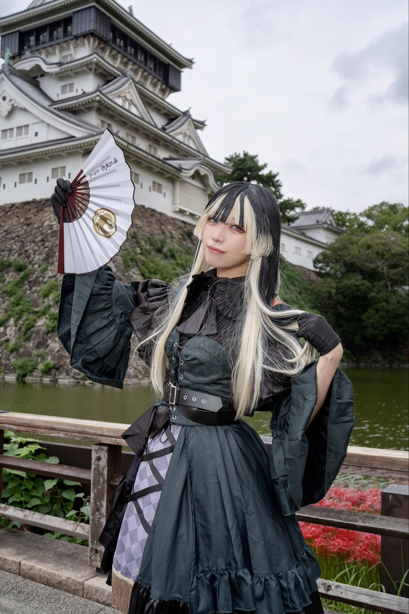 A3poifull's tweet photo. 【cosplay/ホロライブ/儒烏風亭らでん】

＃小倉百鬼夜行
 #Connect小倉城
#Connectリバ
#らでん似絵

📸@TachMeyo 様 https://t.co/TR9Nj5nNWq