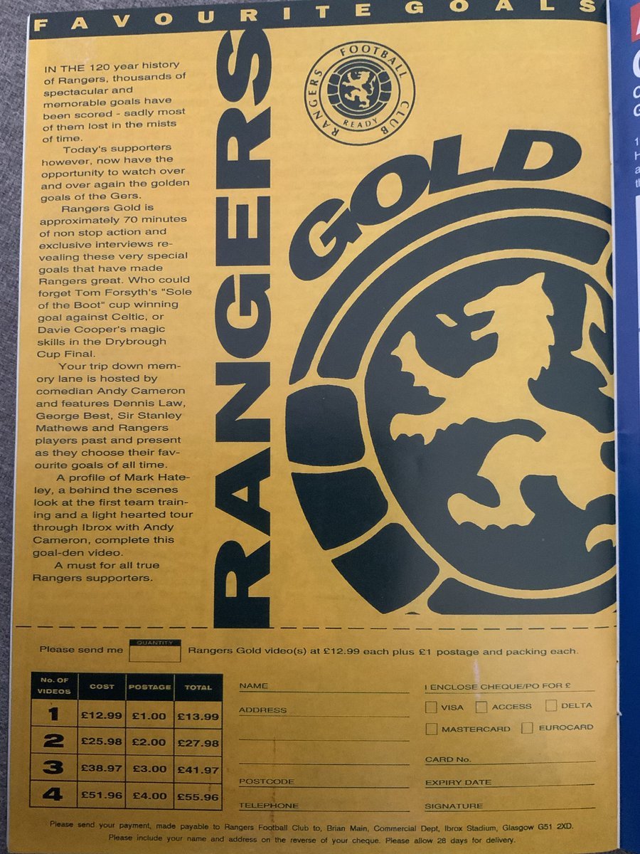 FredericNdie's tweet photo. £13.99 for Rangers Gold back in 1993. That’s about £31 in today’s money, so probably about right. It’s available on YouTube, thanks to @OldRangersVideo https://t.co/4svYSdPEKI… https://t.co/NzwPynzb7J