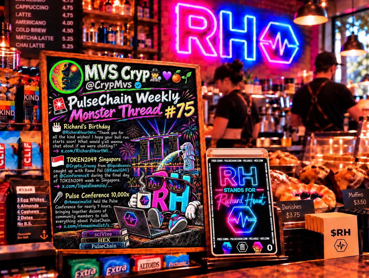 RHisPulseChain's tweet photo. How can you NOT be BULLISH on the #PulseChain community? Absolutely amazing things happening. Thank you @CrypMvs for another wonderful edition of the Monster Thread! Number 75 is a banger! $RH https://t.co/ncGNlCJEOQ