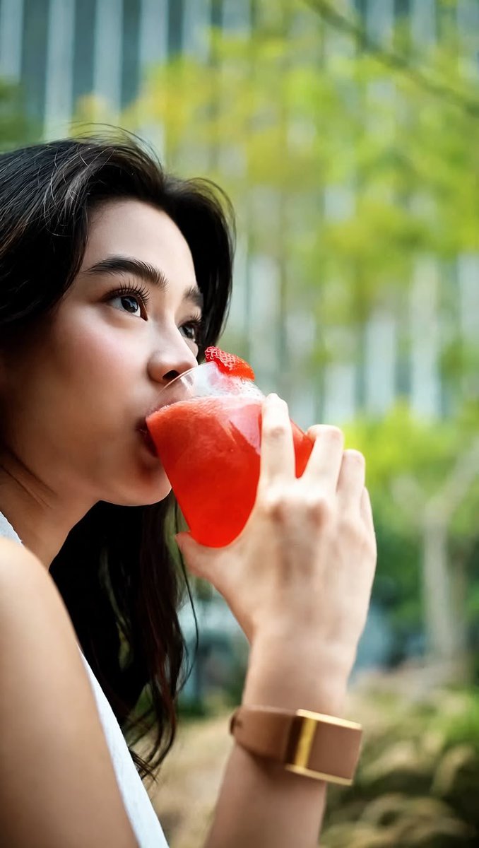 yasyippy's tweet photo. just us, you (strawberry juice) and me 🍓💗 https://t.co/CAlbvVphfv