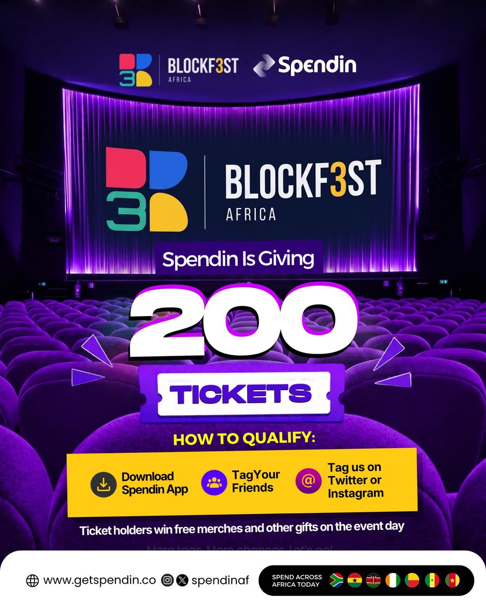 cryptopaddyng's tweet photo. Want a ticket to @blockfestafrica ?

Cryptopaddy x Spendin = Blockfest access

To qualify: Follow @cryptopaddyng and @spendinaf 

✅ Download the Spendin App 
✅ Tag your friends below 
✅ Tag @cryptopaddyng

Use https://t.co/c99MILDPSQ today and secure a special spot. Drop ss https://t.co/q5OlobXpaX
