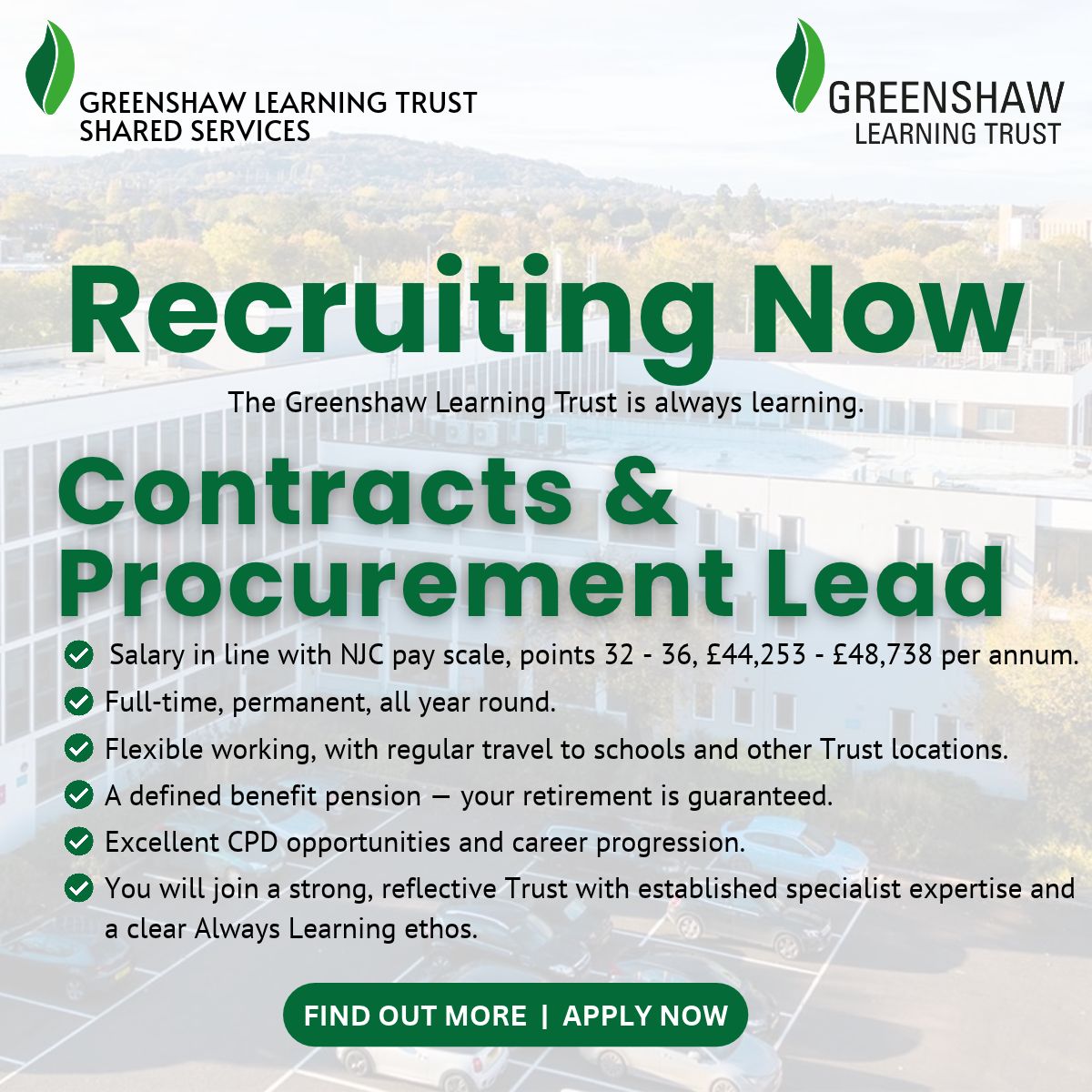 gltrecruitment's tweet photo. Don’t miss your opportunity to join Greenshaw Learning Trust as our Contracts & Procurement Lead.
Applications close at 11.59pm tonight, so apply now before it’s too late!
🔗 Find out more and apply via MyNewTerm: https://t.co/DEpyZxO3Oq
#Procurement #Education #Contracts https://t.co/qxdnILohGk