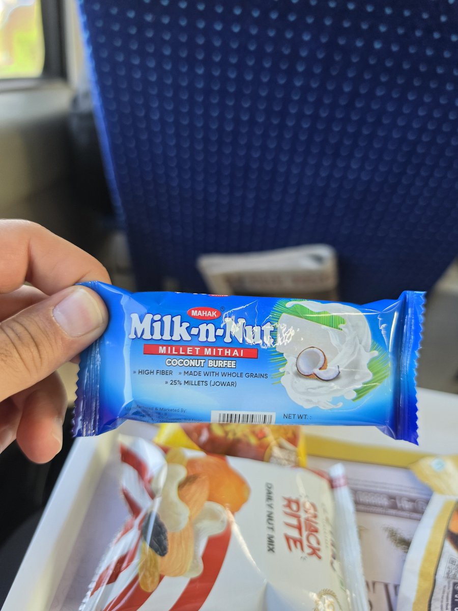 Deaphen's tweet photo. Respectfully, the Vande Bharat train serves garbage. Unhealthy complete crap. Tea also pre mix, full of sugar. No non sugar option. Train left the station on time and took everyone to Diabetes Central. @IRCTCofficial https://t.co/kYXbfRQSBm