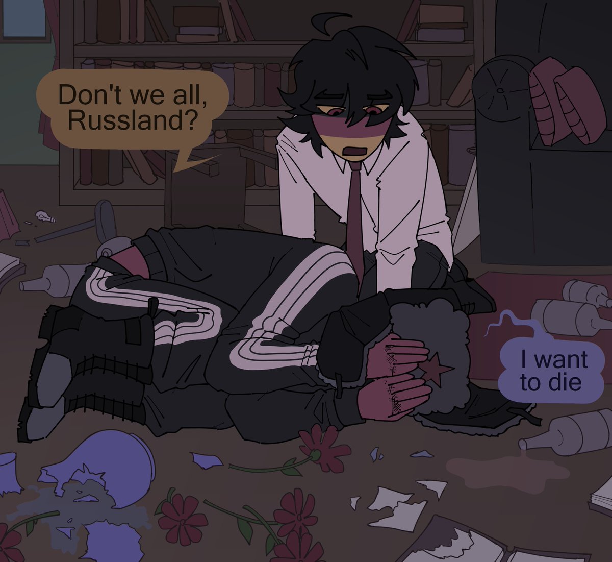_KarlerJunior's tweet photo. Angst art i made yesterday but didn't get to finish because i had no time AHHH

#chtwt #countryhumans #artmoots https://t.co/iBtb0tNJF8
