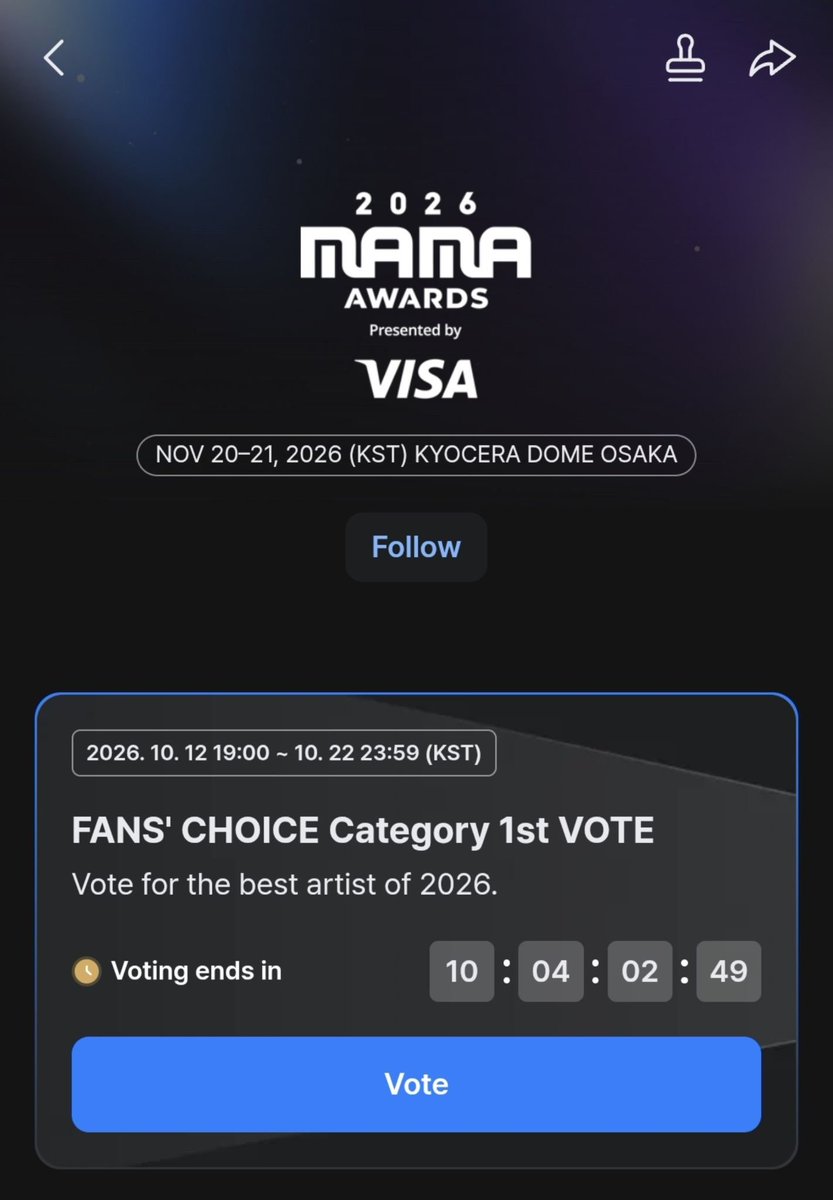 infoteam127's tweet photo. [🗳️ 2026 MAMA Awards]

<Fan's Choice Male Award> 1st VOTE dimulai!

VOTE #nct127
📌 Aplikasi Mnet Plus (90%)
Android: https://t.co/ovK04cnCHZ
iOS: https://t.co/OOp2DEYc5h

📌  SNS Voting X (10%)

🎯 Goals : TOP 20
End: ~22 Oktober 21.59 WIB

#2026MAMAVOTE @NCTsmtown_127 https://t.co/eFNvKH3moH