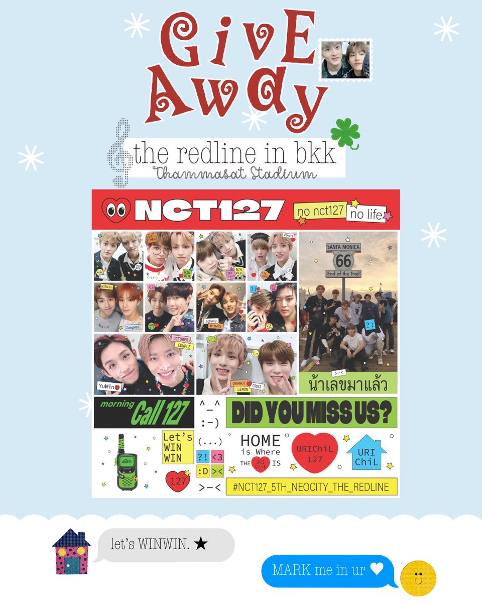 chjhqx_'s tweet photo. pls kindly rt <𝟑 .ᐟ꩜ น้าเลขมาแล้ว

* giveaway sticker for #THE_REDLINE_BANGKOK  
⚞^. .^⚟ 
a little MARK in your heart, 
a little WINWIN in your life
@ thammasat stadium 🏟️ 🐲
 
#NCT127_5TH_NEOCITY_BANGKOK_THE_REDLINE
#NCT127_5TH_NEOCITY_THE_REDLINE https://t.co/khAQUJLMYY