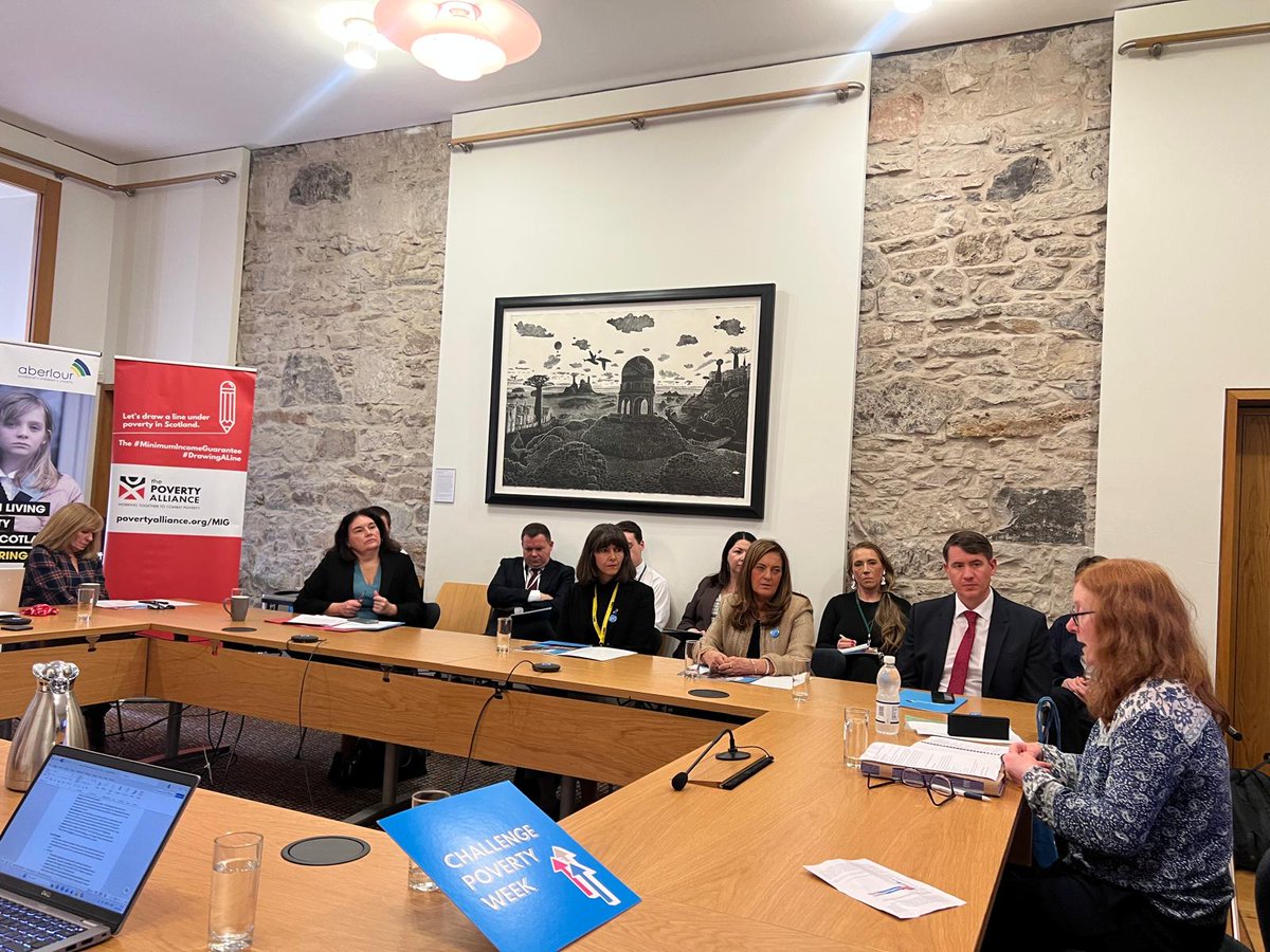 scotwomensaid's tweet photo. Our Head of Policy, Stephanie Millar, participated in a roundtable discussion on child poverty and public debt at the Scottish Parliament last week, alongside Aberlour, Money Advice Scotland, the Child Poverty Action Group and COSLA.
 
Drawing on our research into coerced debt, Stephanie highlighted how economic abuse can leave women facing debts they did not choose, pushing families further into poverty and making it harder for survivors to rebuild their lives.
 
Public debt systems must recognise the impact of domestic abuse and ensure women are not penalised for debts caused by perpetrators. Tackling child poverty means addressing these barriers and ensuring survivors can access the support they need to recover.
 
Read the summary of our research report on coerced debt here 👉https://t.co/yh44T4cpHi