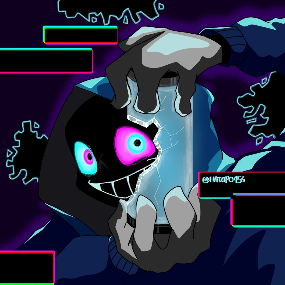 HATOPO456's tweet photo. dustdust!sans らくがき✍
「🩵」 

 #FNDfanart 
 #undertaleAU https://t.co/PKeonyZo8s