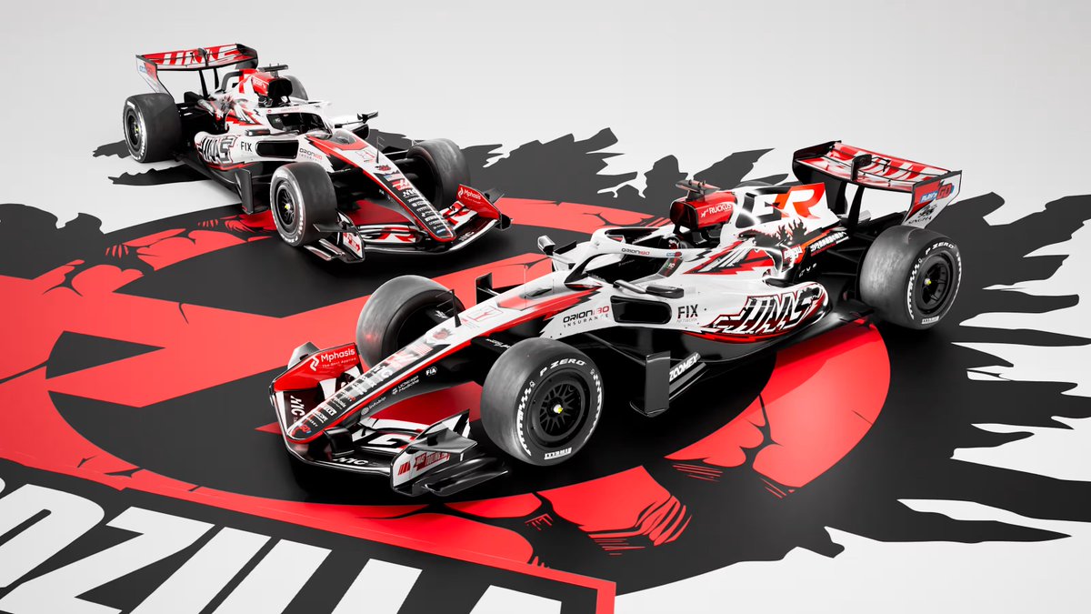 F1BigData's tweet photo. HAAS WILL USE THE GODZILLA LIVERY AGAIN IN AUSTIN https://t.co/UNObP8dlwk