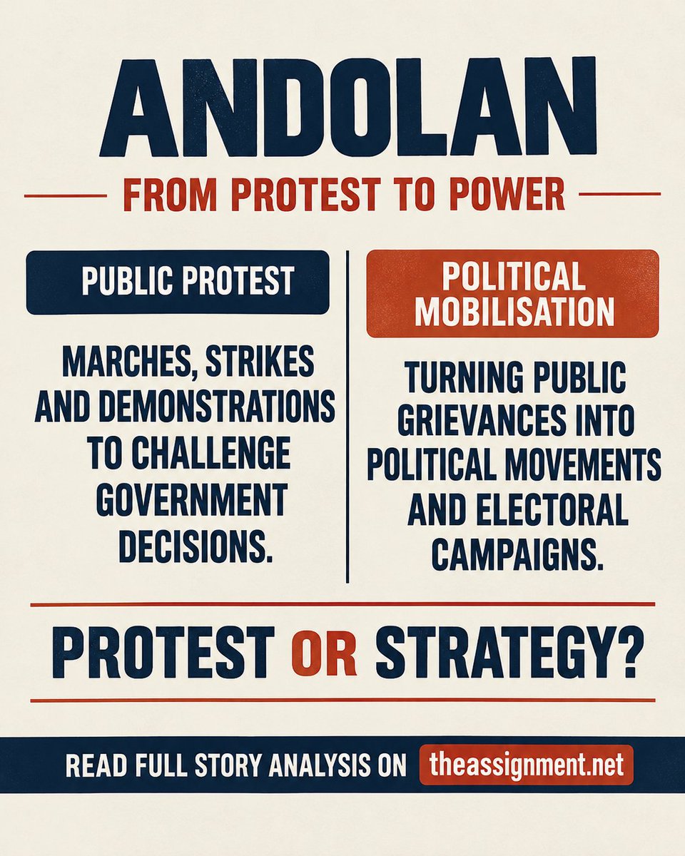 assignment1904's tweet photo. How does a public demand become a political force?

Explore the intersection of political theory, activist networks, public mobilisation and electoral strategy and what it means for democratic governance.

Read full analysis: https://t.co/UYhF66bihh

#Andolan #Protest #CJP https://t.co/4LkcvKtkQq