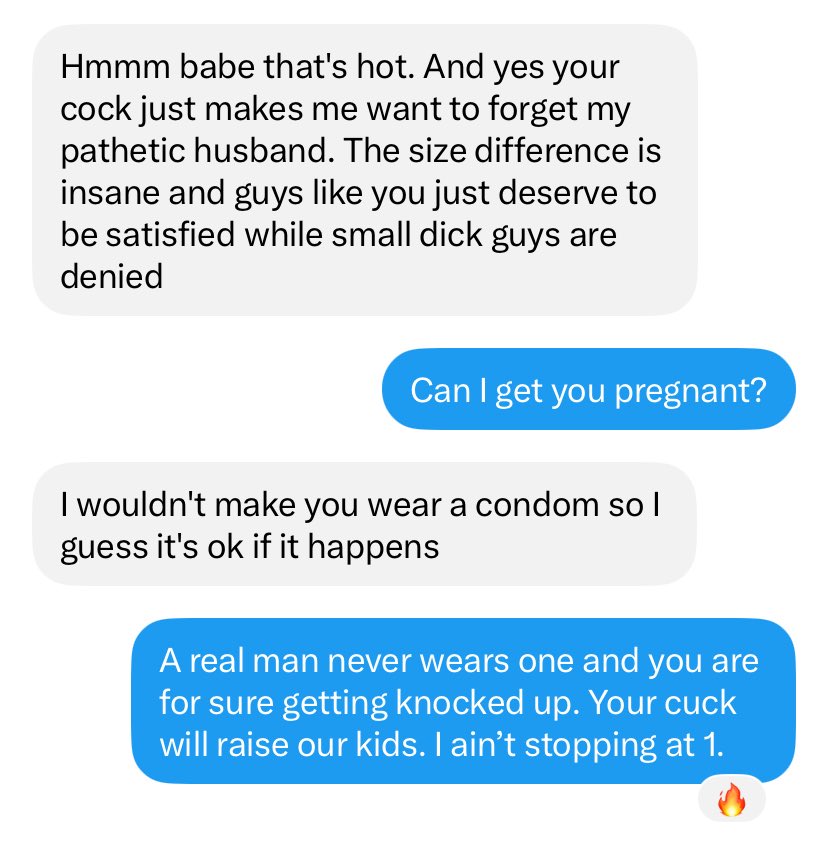 thathunghunk0's tweet photo. Just had @ukcouple88 go crazy over my fat dick!!! 

I’m gonna be meeting her soon. I’ll be fucking her brains out while her useless husband sits &amp; watches a real man, a hung stud breed his wife and get her pregnant. 

Just cause she has a ring, doesn’t mean she’s off limits. https://t.co/hIZNapSzc2