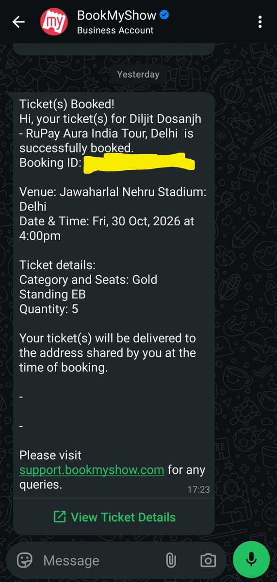 KumarAdity54496's tweet photo. Hey i have 3 tickets available for diljit concert in delhi on 30th october anyone intrested in buying please contact if interested https://t.co/6l1ySPM6FO