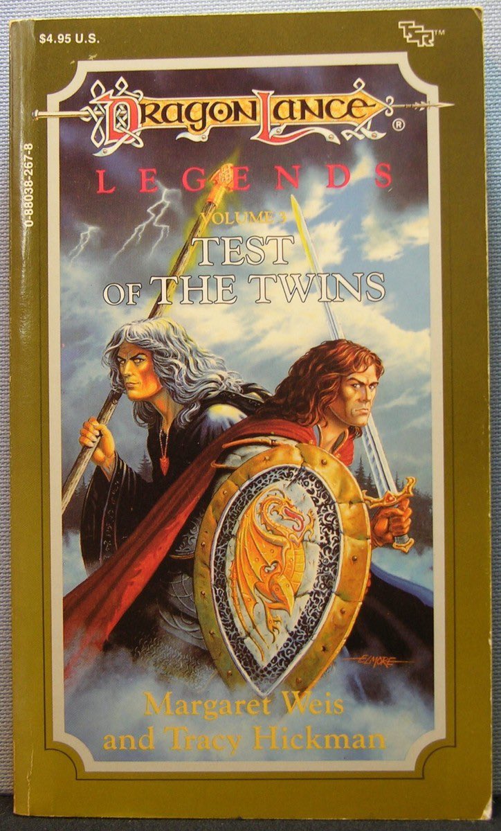 YoDanno's tweet photo. This Day in Dragonlance History, October 12, 1986 🐉

Raistlin wanted godhood. Weis and Hickman landed on the bestseller list. 😏

On this date, Test of the Twins reportedly began its run on the New York Times paperback bestseller list.

Two brothers. One impossible ambition. And a finale that still has Dragonlance fans arguing about Raistlin forty years later.

Then there’s Larry Elmore’s cover. The staff. The sword. The twins standing back to back beneath that stormy sky.

Five bucks bought you a paperback. The characters stayed with you for life. ❤️

Which trilogy gets your vote, Chronicles or Legends?