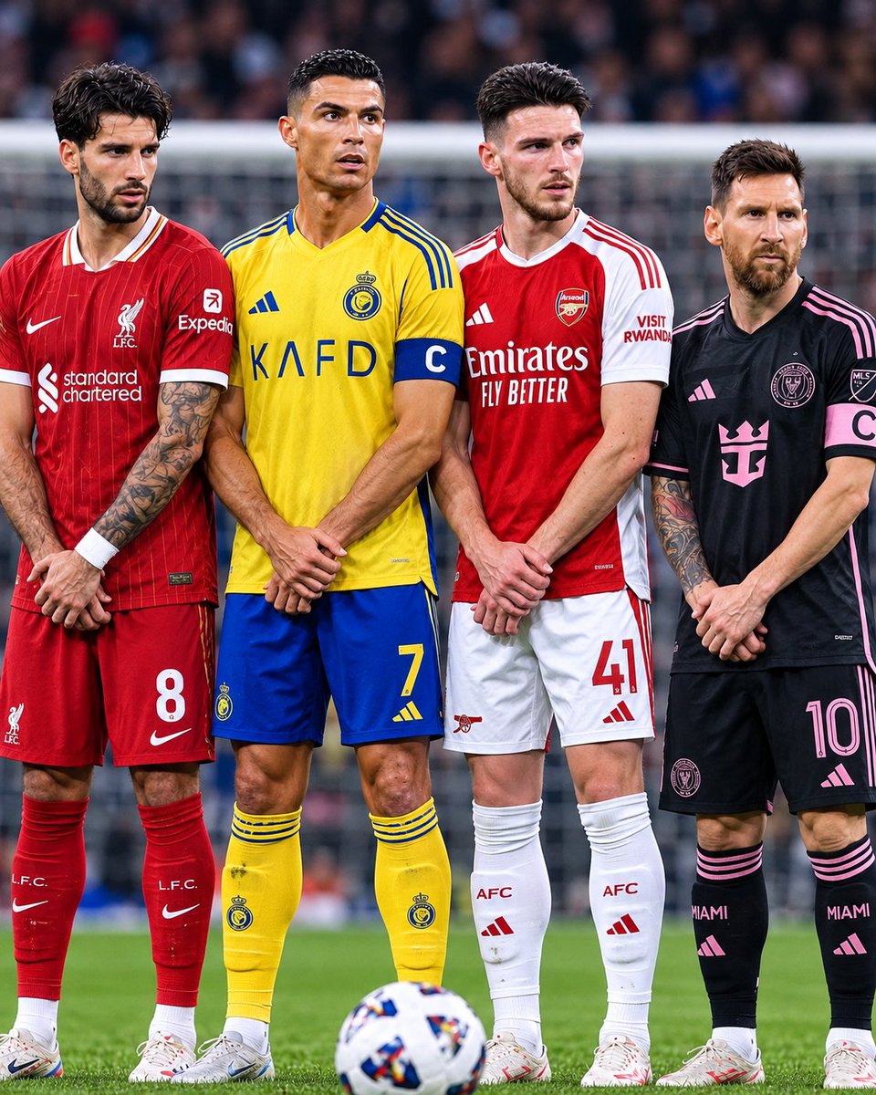 siruniversaletv's tweet photo. 🚨🔥 PRIME VS PRIME! ONE KICK TO MAKE HISTORY! 🏆⚽

⏱️ 90+5 MINUTES. CHAMPIONS LEAGUE FINAL. LAST CHANCE TO WIN IT! 😱

🥶 Szoboszlai 🎯 Ronaldo 🚀 Declan Rice 🎩 Messi

WHO ARE YOU TRUSTING TO TAKE THIS FREE-KICK? 👀🔥

👇 Pick ONE name in the comments! No sentiment! 🗣️ https://t.co/hGwZnfczeI