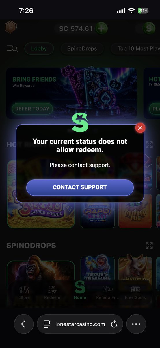 6amblez's tweet photo. @LoneStar_Casino Why are you guys withholding my $574 https://t.co/nS7meVwLOX
