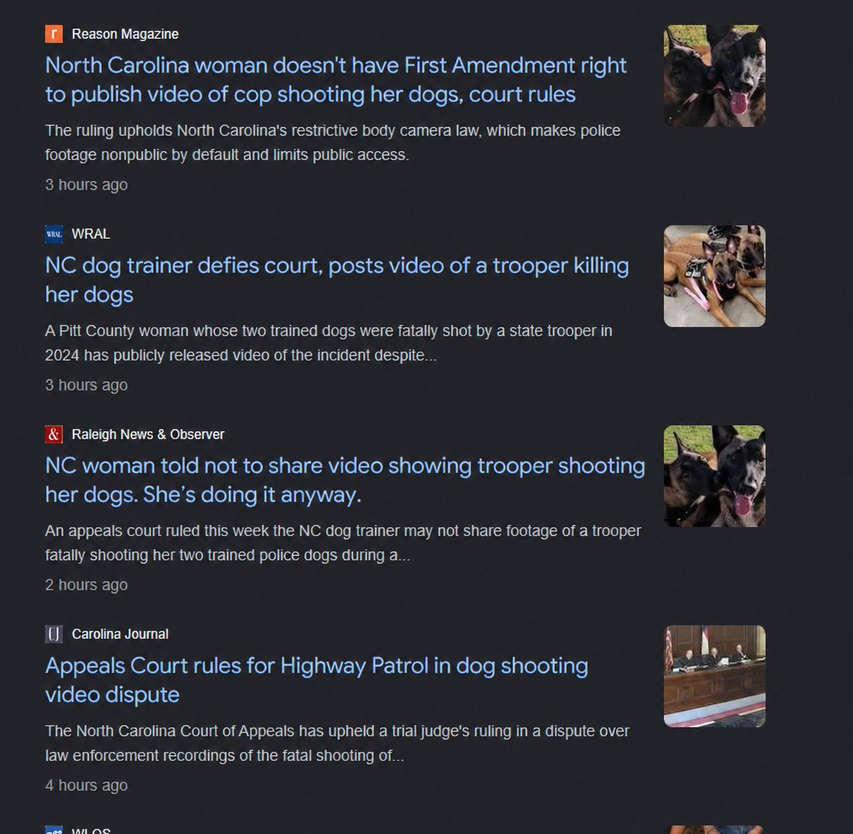 PetalSoI's tweet photo. POLICE OFFICER JUST EXECUTED 2 DOGS ON CAMERA GOING VIRAL

Bonnie and Clyde were just shot point blank in the head by a police officer and the government are trying to silence their owner,

Its getting reported on everywhere today, they were both K9 dogs about to finish their training and got brutally murdered.

Articles are insane- https://t.co/rSfUlZHl5g
https://t.co/USAxIkK8r2